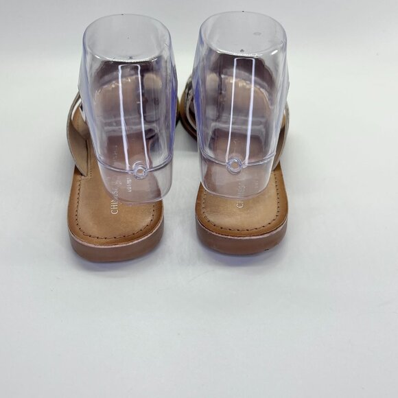 Chinese Laundry Gemmy Sandals Size 7.5 Black and White Snake Print Leather - Picture 4 of 13